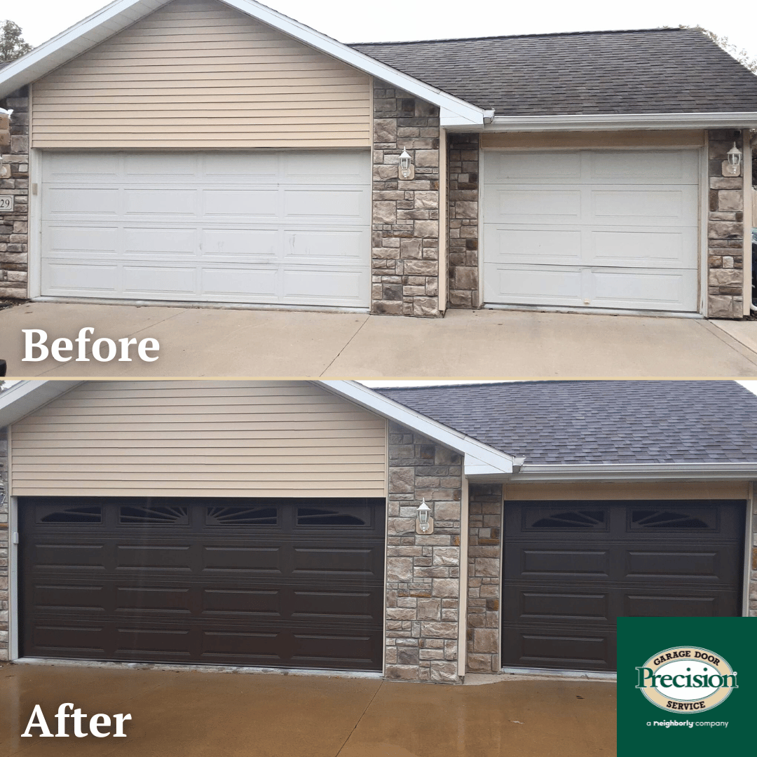 Before and After of a New Garage