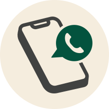 Smartphone with message phone call button icon.