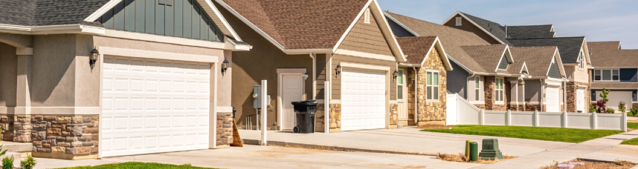 Sidewalk View of Multiple Houses